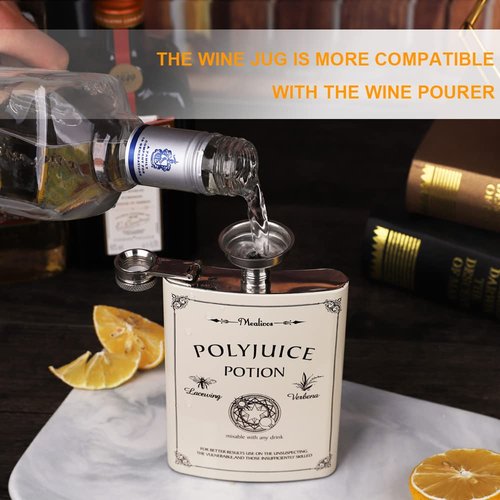 Mealivos 8 oz Stainless Steel Hip Flask (white)