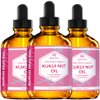 Leven Rose Kukui Nut Oil 4 oz – Cold-Pressed and Unrefined Hair & Face Moisturizer with Dropper – Unscented Pure Face Oil for Women and Men – Nourishing & Moisturizing Oil for All Skin Types