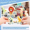 LovesTown 11PCS Magnetic Wooden Animals Train Set, Montessori Toys for Toddlers Toys for Preschool Learning Activities Birthday Kids Boys Girls