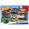 Hot Wheels Toy Cars & Trucks 10-Pack, Set of 10 1:64 Scale Vehicles, Includes Race Cars, Semi, Rescue or Construction Trucks (Styles May Vary)