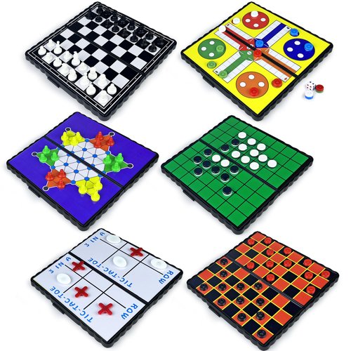 6 PCS Mini Magnetic Chess Board Game Travel Board Games for Family Travel Road Trips Camping Activities Party Games