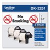 Brother Genuine DK-22513PK Continuous Length Replacement Labels, Black/Red Label on White Paper Tape, Engineered with Excellence, 2.4” x 50 feet, (3) Rolls per Box (DK22513PK)