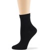 7BIGSTARS KINGDOM Women's Viscose From Bamboo Diabetic Ankle Socks, Non-Binding Loose Fit - 4 Pack Medium - Solid Lightweght - Sock Size 9-11 Shoe Size 5-9 M Black