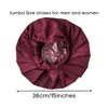 TTAT Shower Cap Jumbo Size for Men & Women With Afro, Long Dreadlocks, Locs, Box Braids, Coily, Voluminous & Long Hair, Waterproof, Washable, Reusable & Adjustable (Maroon)