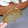 TAMAWIRE Natural Buffalo Horn Comb, Hair Comb, Anti Static Horn Comb, Beard Comb, Horn Fine Tooth Comb, Gift For Men Women Mom Wife Daughter, Birth Day (Style D)
