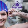 Water Gear Jazz Silicone Swim Cap - Flexible Unisex - Great for Short and Long Hair - Improve Your Performance (Blue/Purple, One Size)