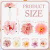 Geyoga 21 Pcs Flower Hair Pins Bride Head Rose Floral Pin Elegant Embellished Bridesmaids Bridal Hair Pins U Shaped Decorative Hair Accessories for Women Wedding Birthday(Pink, Purple)