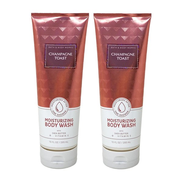Generic Bath and Body Work CHAMPAGNE TOAST 2 Pack Moisturizing Body Wash - 10 fl oz / 295 mL each, Pink