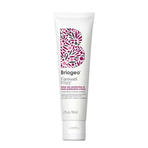 Briogeo Farewell Frizz Blow Dry Cream Heat Protectant for Hair, Anti Frizz Hair Product with Argan Oil for Styling, 2 fl oz