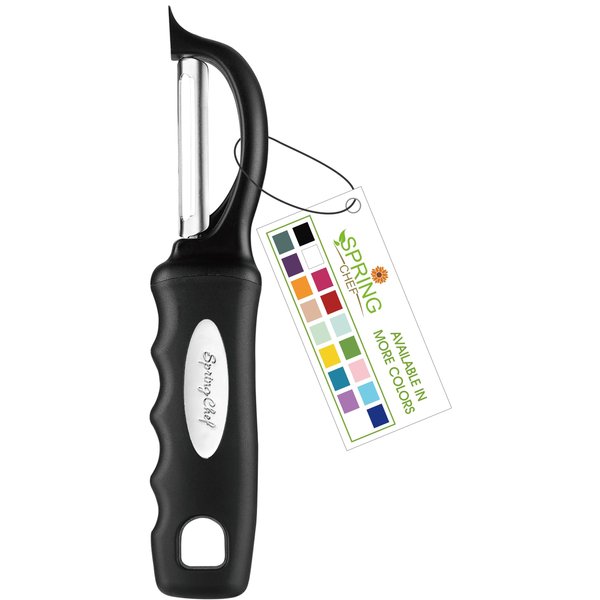 Spring Chef Premium Swivel Vegetable Peeler, Black