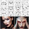 FANOST 22 Sheets Halloween Spider Face Tattoos, Halloween Spider Temporary Tattoos, Spider Web Face Tattoos Stickers, Witch Face Tattoos, Halloween Tattoos for Kids Adults, Halloween Cosplay Tattoos