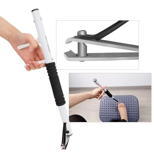 Long Handled Toenail Clippers Wide Jaw Opening, Free Bending, for Thick Nails, for The Seniors, Overweight, Disabled with Arthritis, Easy Reach Pedicure Auxiliary Tools (XXS-Length 15.8 inch)