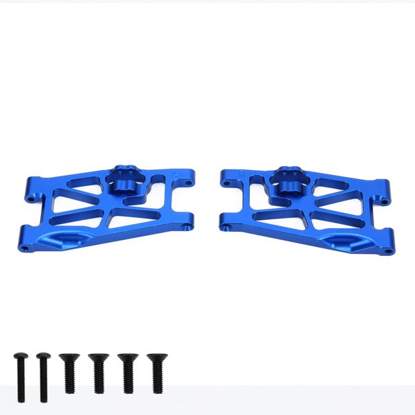 RCAWD Aluminum A-Arms Set for 1/10 Losi Hammer Rey, Losi Rock Rey Upgrades Front Suspension Arm Parts for # LOS234011 Red