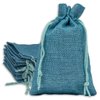 12-Pack 5.5x7.75 Natural Burlap Gift Bags w. Drawstring (Teal Blue, Medium) for Party Favors, Presents or DIY Craft by TheDisplayGuys