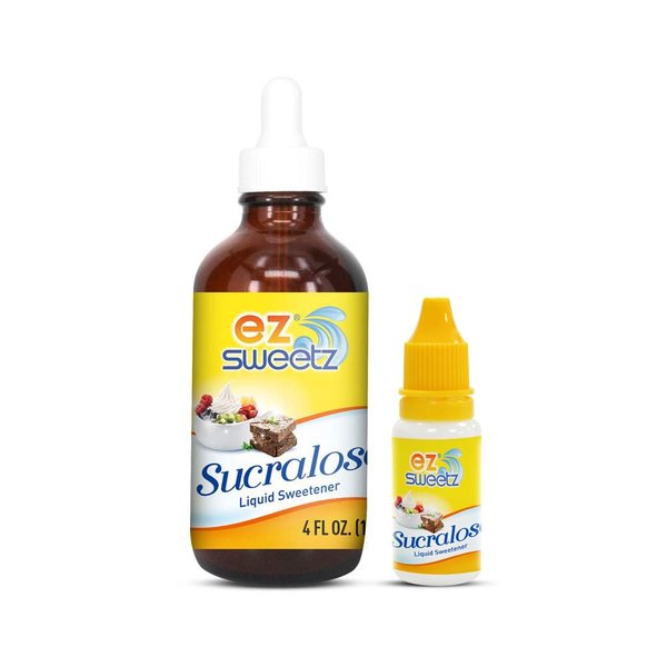 Concentrated Liquid Sucralose Sweetener, 4OZ/120mL (2900 Servings) | One Travel Size Bottle 0.5OZ/15mL (360 Servings)