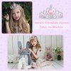 WOXVM Princess Cape Elsa Cape for Girls Princess Cloak with Crown Sequins Tulle Elsa Princess Dress Up for Christmas Birthday Party