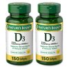 Nature's Bounty Vitamin D-5000 IU Softgels, Maximum Strength 150 ea ( Pack of 2)