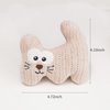 WONOWPA Catnip Toy for Cats & Kittens, 2Pcs Plush Rope Cat Chew Toy with Bell, Bite Resistant Catnip Toys Cat Teething Toy (Animal Shapes)