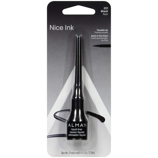 Almay Liquid Eyeliner, Black [221] 0.1 oz (Pack of 8)