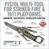 Real Avid Pistol Tool for Gun Maintenance | 19 in 1 Pistol Multitool & Handgun Utility Tool for Striker Fired & 1911 Platforms, Includes 1911 Bushing Wrench, Tanto Knife & Laser Sights Adjusters