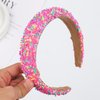 Totelux Sprinkle Candy Headband Rainbow Padded Wide Hair Bands Glitter Confetti Donut Hair Accessories for Women Girl Birthday Party Supplies