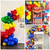 Red Yellow Blue Balloons, 12 Inch Carnival Circus Balloon, Matte Blue Yellow Red Green Balloons with Colourful Confetti Balloons for Kids Birthday Baby Shower Carnival Theme Party Decoration