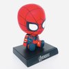 ITUBLE Spiderman Bobbleheads Car Dashboard Decorations Cute Bobblehead Figures Dash Board Decor Auto Doll, Western Anime Car Ornaments Accessories Interior for Men Women Girls Boys with Phone Holder