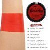 Red Face Paint Cream to Powder Makeup Foundation, Full-Coverage Face Painting for Kids & Adults, Professional Washable Smoothly Body Paint Concealer for Halloween Makeup Clown, Zombie, Vampire, Devil