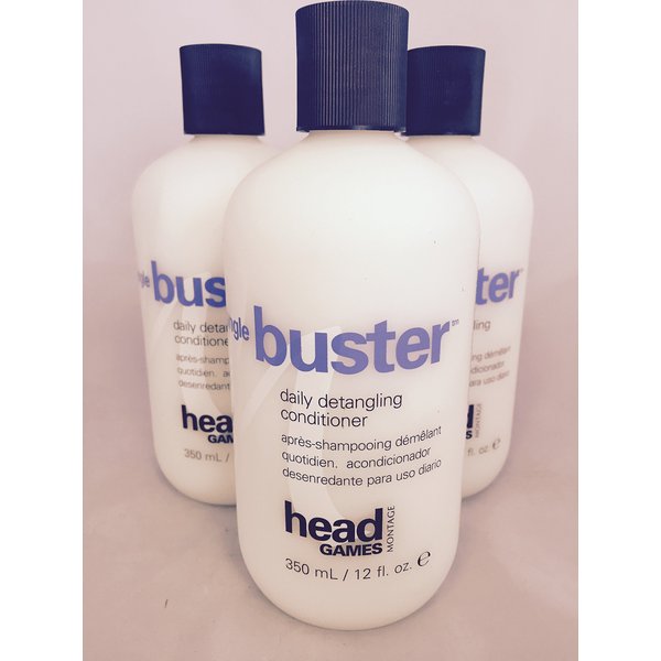 Head Games Tangle Buster Daily Detangling Conditioner 12 ounce - 3 Pack