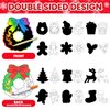 Leesgel Christmas Scratch Craft Kits for Kids, Christmas Magic Scratch Art Paper Party Game Supplies, DIY Santa Claus Scratch Art Cards for Party Favors Ornaments