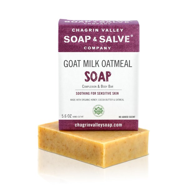 Chagrin Valley Soap & Salve Organic Natural Soap Bar - Goat Milk Honey Oatmeal