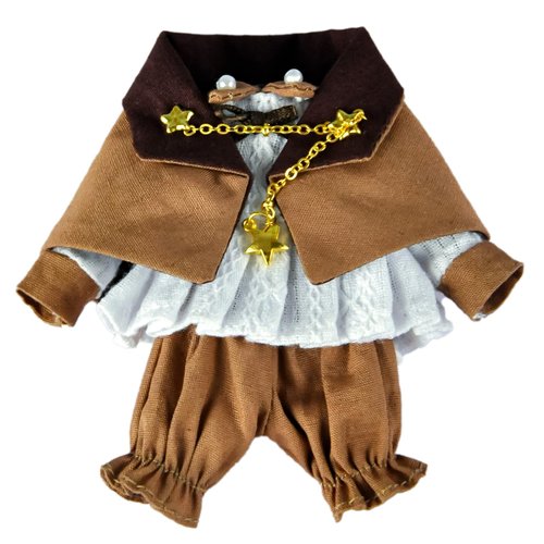 YMY Bjd Doll Ob11 Clothes Three-Piece Cape Gsc P9 Vintage Preppy Suit 1/12 Scale Action Figure Clothes Christmas New Year Gifts（Coffee）