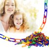 JIALEEY 600 Piece Plastic C-Clips Hooks Chain Links Rainbow C-Links Children's Learning Toys Small Pet Rat Parrot Bird Toy Cage