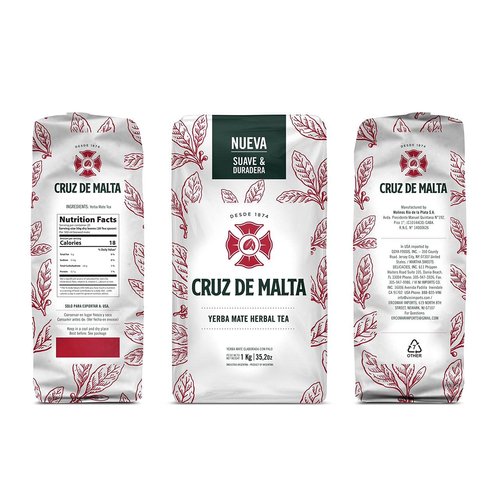 YERBA MATE CRUZ de MALTA 2.2lb 1 kilo