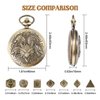 Banloga D&D Dice Set,7PCS Metal Dice Set for Dungeons and Dragons,Mini Dice Set with Pocket Watch Case,Role Playing Board Games Accessories (Dragon, Bronze)
