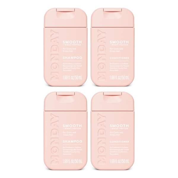 Monday Haircare Smooth Shampoo & Conditioner Travel Pack -50ML Travel Kit (2 x Shampoo,2 x Conditioner)