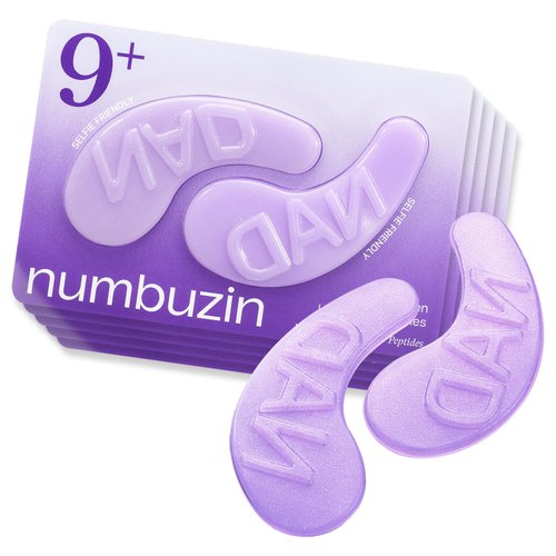 numbuzin No.9 Eye Patches | NAD+ Collagen Under Eye Patches | Dark Circles, Cooling, Puffy Eyes, Eyebags, Wrinkles | Peptides, Caffeine, Niacinamide | Self Care, Gift | 5 Pairs, 10 Patches