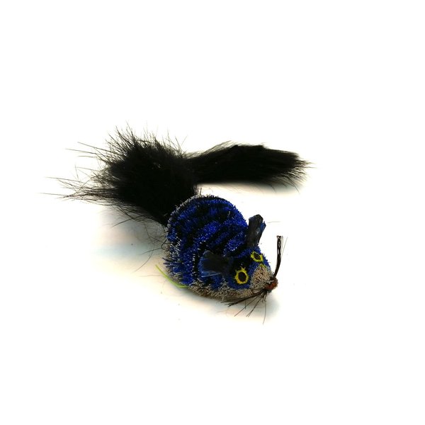 Cat Toy Wand Refill - Blue Mouse with Real Fur Tail KatFly® Cat Teaser Attachment