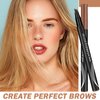 AIUEO Microblading Eyebrow Pen Eyebrow Pencil Light Brown Waterproof Long Lasting Natural Looking Brows Liquid Eyebrow Pencil-Light Brown