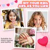 144 Pieces 6 Pack Kids Press on Nails Artificial Fake Nails for Kids Girls Pre Glue Full Cover Short Acrylic False Nail Tips Art Kits Gifts for Kids Girls Nail Art Decoration (Dreamy Pattern)