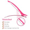 AIMIKE 6pcs Hair Clips for Styling Sectioning, No Crease Duck Billed Hair Clips with Silicone Band, Hair Styling Clips, Hair Roller Clips, Salon Hair Sectioning Clips, Hair Cutting Clips,Neon