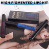 LZXLUKGIR Black Blue Dark Purple Lipstick Halloween,3PCS Halloween Lipstick Set,Velvet Matte Liquid Lipstick,Long Lasting Waterproof Lip Stain,Nonstick Cup Smudge Proof Lip Gloss for Women