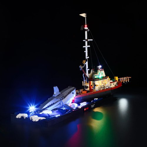 LIGHTAILING Light for Lego-21350 Jaws - Led Lighting Kit Compatible with Lego Building Blocks Model - NOT Included The Model Set