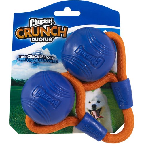 Chuckit! Crunch Ball Dog Toy, Medium, Duo Tug, for All Breed Sizes