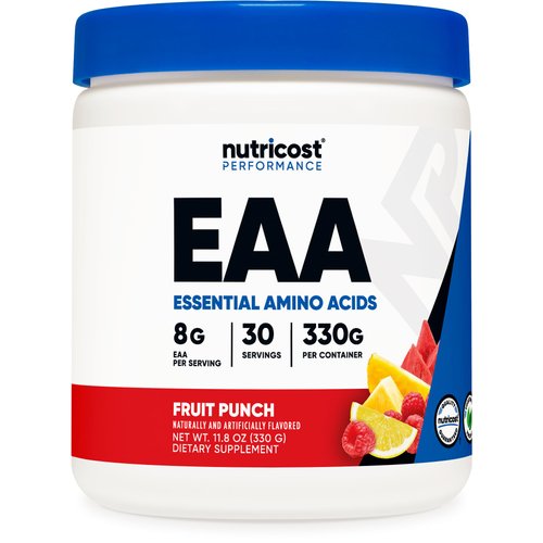 Nutricost EAA Powder 30 Servings (Fruit Punch) - Essential Amino Acids - Non-GMO, Gluten Free, Vegetarian Friendly