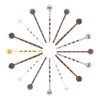 arricraft 150 Pcs Hair Bobby Pin, Mixed Color Hair Pin Findings Iron Bobby Pins with 8mm Glue on Pads Hair Pins Findings for DIY Headdress Hair Accessories