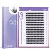 GAQQI Lash Clusters, GQ03 False Eyelashes DIY Lash Extensions C Curl 168PCS Cluster Lashes 12MM, Wispy and Natural Lash Wisps (GQ03,12mm,C Curl)