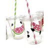 Watermelon Birthday Party Cups 12 oz Disposable Plastic Lids Straws (12 Count)