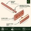 Double Edge Safety Razor for Women, Men's Safety Razor with 5 Blades, Women Razor with a Delicate Box, Fits All Double Edge Razor Blades,Free of Plastic (Rose Gold)