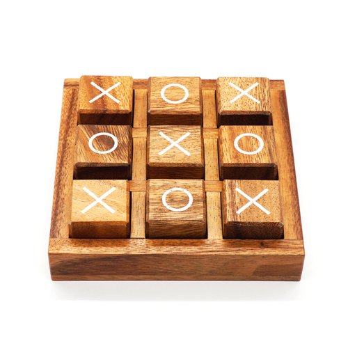 BSIRI Wooden XO Blocks (L) Tic Tac Toe Board Games - Ideal for Kids Games, Family Games and Game Night for Adults, Farmhouse Decor for Coffee Table Decor and Unique Gifts for All Occasion (5.5 Inch)